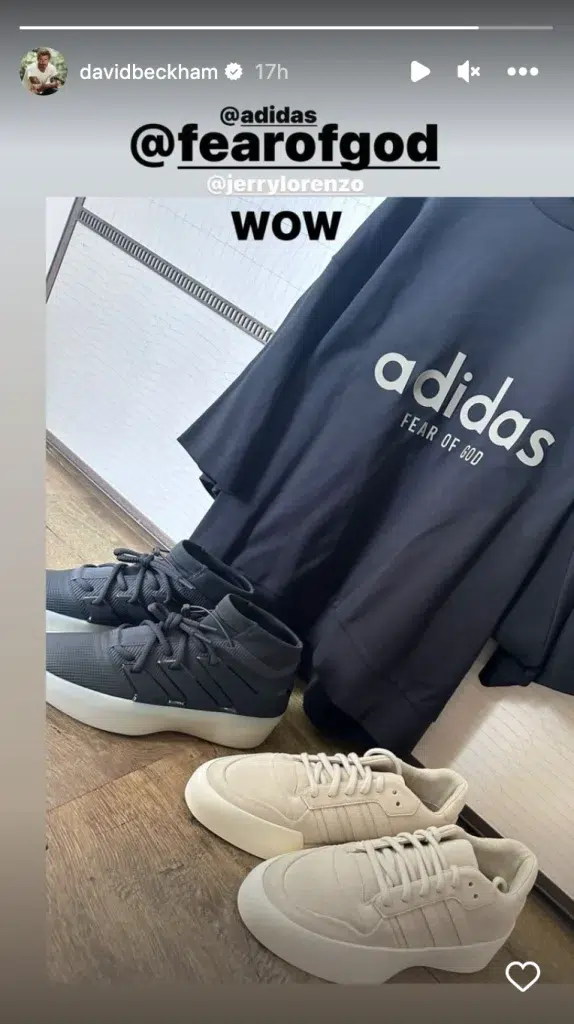 Desafío Enderezar Moviente David Beckham Shares a First Look at Unreleased Fear of God and adidas  Collection